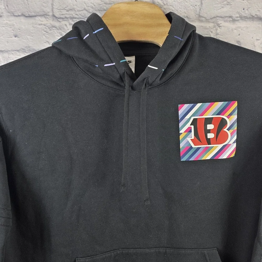 Cincinnati Bengals Nike NFL Men‎ Black Crucial Catch Therma Pullover Hoodie 3XL